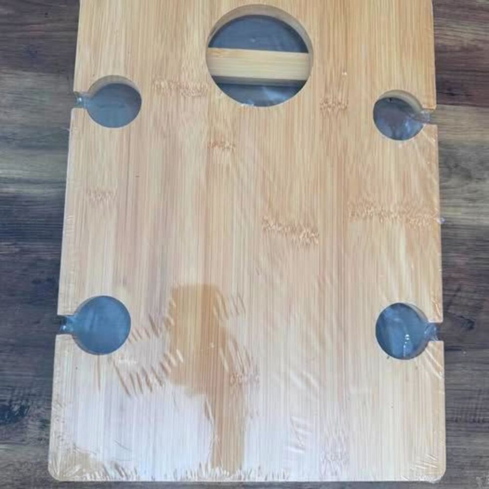 NEW Bamboo Portable Wine Picnic Table